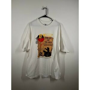 Vintage 12th Annual Trail‎ of Tears Motorcycle Ride Graphic T Shirt XXL